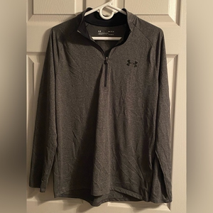 Under Armour Half Zip Gray Loose Long Sleeve Pullover‎ Top Size Medium
